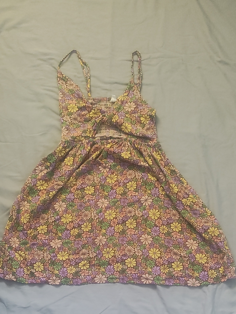 Roxy Floral Sundress in Yellow, Purple, Green